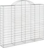 vidaXL Schanskorf gewelfd 200x30x160/180 cm gegalvaniseerd ijzer