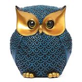 Artpaul Uil Decor Home Decor Accenten en Kleinere Item Voor Planken en Geschenken voor Uil Liefhebber (Blauw)