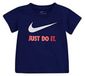 Nike Kids Swoosh Just Do It T-shirt Korte Mouwen Blauw