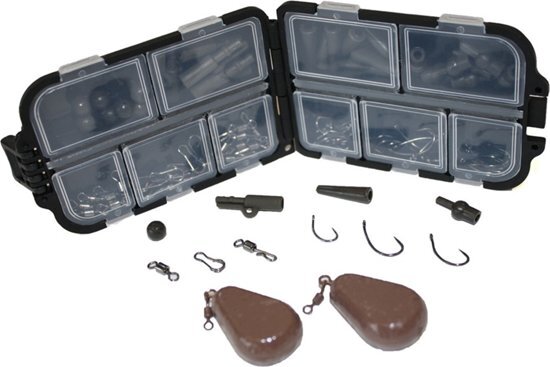 Hengelsportcadeau.nl Mijn Eerste Karper End Tackle Set â€“ Rig Knoop Onderlijnenset Onderlijnenmateriaal Karpervissen