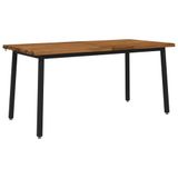 vidaXL Eettafel met levendige rand 160 x 80 x 75 cm Naturel