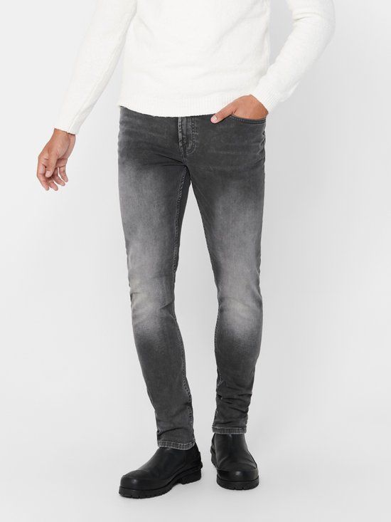 ONLY & SONS ONSLOOM Slim Fit Jeans - Grey Denim - Men's W28/L34