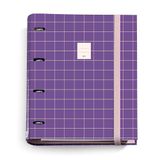 Miquelrius Carpeblock, 4 D-Ring Ordner met 100 5x5mm Rastervellen Navulling in 4 Verschillende Kleuren om te Sorteren, Hardcovers, A4 Map met Rubberen Sluiting