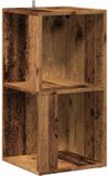 vidaXL Hoekkast 33x33x67 cm bewerkt hout oud houtkleurig