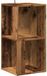 vidaXL Hoekkast 33x33x67 cm bewerkt hout oud houtkleurig