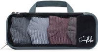 Sunflake Packing Cube met Compressierits - Losse Compressie Cube - Smalle tas - Mesh Zwart