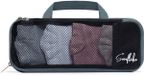 Sunflake Packing Cube met Compressierits - Losse Compressie Cube - Smalle tas - Mesh Zwart