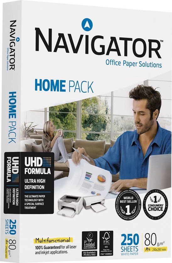 Navigator Kopieerpapier homepack A4 80gr wit | Pak a 250 vel