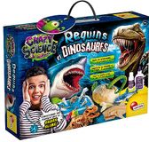 Lisciani - Crazy Science - haaien en dinosaurussen - wetenschappelijke en educatieve set - roofdieren - T-Rex en haaien om te bouwen - voor kinderen vanaf 7 jaar