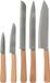 Excellent Houseware chef keuken messen set 5 delig - Staal/Hout