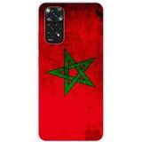 Xiaomi Drapeau maroc bedrukt siliconen hoesje compatibel met Xiaomi Redmi Note 11 4G