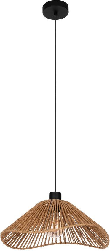 EGLO Lavister Hanglamp - E27 - Ø 39 cm - Zwart/Bruin - Papier