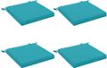 vidaXL - 4-Piece - Zitkussens - SOEST - 4 - st - 100% - Polyester - Turquoise