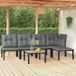 Maison Exclusive - Ensemble de jardin pour 6 personnes, noir et gris, en polyrotin