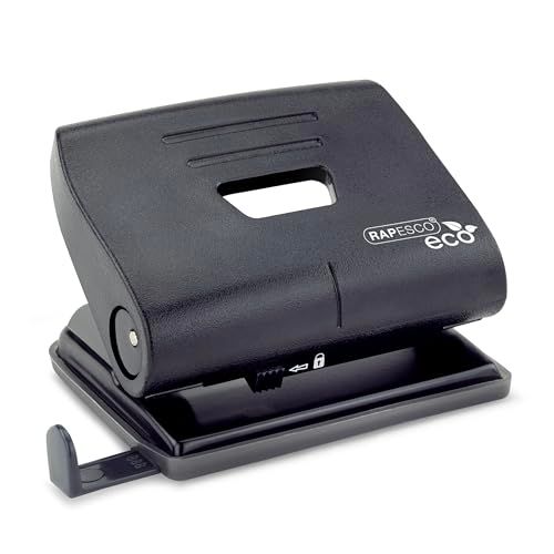 Rapesco 1086 ECO 2-Gaats Perforator, 22 Vel Perforatiecapaciteit, Zwart