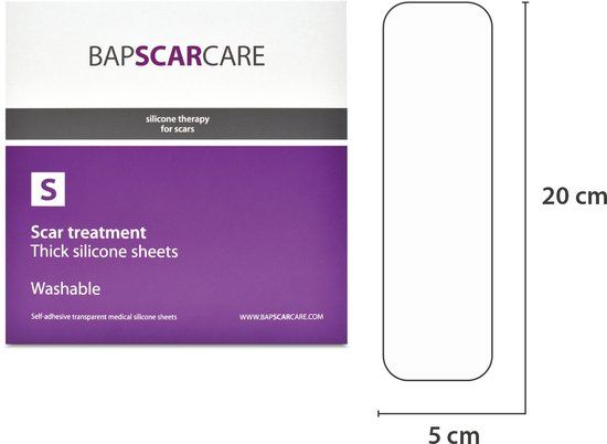 BAPSCARCARE S Siliconen Pleister - 5x20 cm - 2 stuks