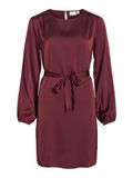 VILA Vienna Ravenna L/S O-Neck Dress - Noos - Dames - Mini jurken - Polyester - Kort - Lange mouw - Ronde hals - Port Royale