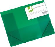 Q-CONNECT Elastomap A4 3 Kleppen Transparant PP Groen 24 stuks