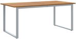 vidaXL Tuintafel, grijs, 180 x 90 x 75 cm, massief acaciahout
