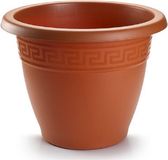 Forte Plastics Pot de fleurs rond terre cuite diamètre 35 cm - Pot de fleurs en plastique