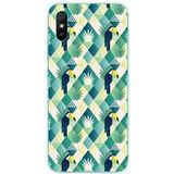 Xiaomi Siliconen hoesje compatibel met Xiaomi Redmi 9A, Xiaomi Redmi 9AT, Xiaomi Redmi 9i Toucan diamant
