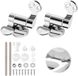 Merkloos Charnières de lunette de WC Softclose - 1 Paire Kit de remplacement avec couvercle en Inox - Alliage de zinc