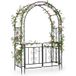Costway Arche de jardin en métal avec portes verrouillables