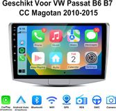 Junsun Android 15 Autoradio Geschikt Voor VW Passat B6 B7 CC Magotan 2010-2015 - 4GB+64GB - Draadloze CarPlay & Andriod Auto - GPS-navigatiesysteem - Bluetooth - Stuurwielbediening - WiFi - 10,1-inch Touchscreen - RDS - USB