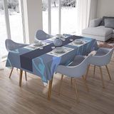 Bonamaison Tafelkleed, Anti-Mold, Sneldrogend, Waterdicht, 100% Polyester Tafellaken, Willekeurig patroon, 140 x 200 Cm - Ontworpen en Vervaardigd in Turkije