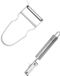 Fackelmann Duo Groenteschiller klok 19 cm en groentescheermes Castor roestvrij staal 11 cm