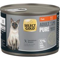 SELECT GOLD Pure Adult Paté Kalkoen 6x200 g