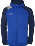 Kempa Ambition 28 Jas Met Kap Heren - Royal / Marine | Maat: L