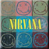 Rock Off Nirvana - Distressed Smiley Blocks - Koelkast Magneet - 7.5 x 7.5 cm