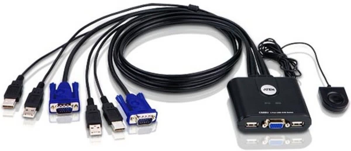 ATEN CS22U Zwart KVM-switch