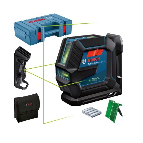 Bosch GLL 2-15 G Professional Lijnlaser - Groen - 15m - Incl. Batterijen & Statief
