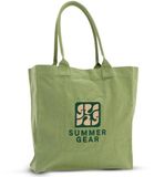 SummerGear Shopper dames - Canvas schoudertas met drukknop en binnenvak - Groen