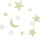 Gerimport Glow in the dark - maan en sterren - sterrenhemel - muur/plafond decoratie - kinderkamer
