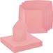 Santex Feest/Verjaardag Servies Set - 10x Gebaksbordjes/25x Servetten - Roze - Karton