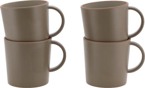 Travellife Avila Camping Mokken Taupe Bruin Set 4 stuks