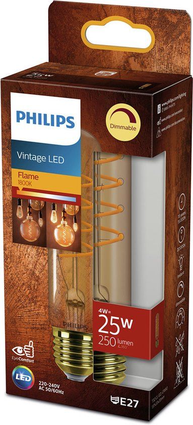 Philips LED Vintage - E27 - 4W - Warm White - Dimmable
