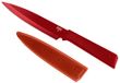KUHN RIKON COLORI+ universeel mes, recht lemmet met lemmetbescherming, anti-aanbaklaag, roestvrij staal, 23 cm, rood