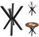 Spider Spinnenpoten pieds de table, hauteur 71 cm, largeur 60 cm, adapté pour bois et verre, set de 2
