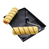 ProDec 9" Verfrollerset voor Emulsie- en Metselwerkverf - 2x Medium Pile Sleeves, Frame & Dienblad, Roller Sets voor het Schilderen van Muren en Plafonds met Emulsie