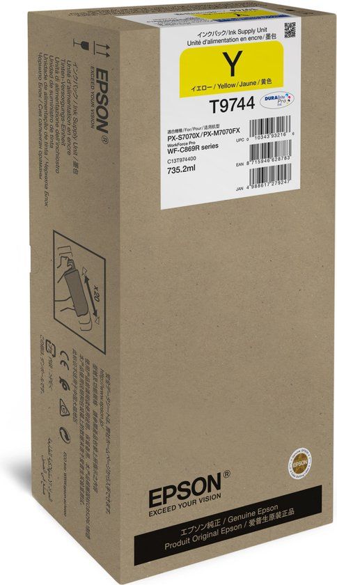 Epson Yellow XXL Ink Supply Unit single pack / geel