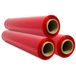 Sidi Verpakkingsfolie, rood, rol voor meubels, verhuisdozen, kunststof afdekking, 50 cm x 300 m, rekbaar, 3 stuks, rood