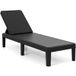 Coast Chaise longue de jardin - dossier réglable sur 4 positions - aspect rotin - noir - 1 pièce
