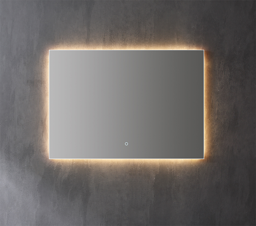Badkamerplanet Spiegel Infinity Indirect LED verlichting 100 cm met Spiegelverwarming