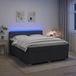 vidaXL Boxspringbed met matras, donkergrijs, 140 x 200 cm