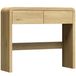 Homcom Table console - 2 tiroirs, coins arrondis et plateau épais - Style rustique - Bois - 100 x 30 x 85 cm - Bois naturel