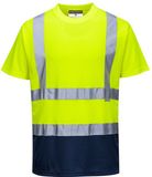 Portwest Tweekleuren T-shirt S378 - Geel/Marine - XXXL